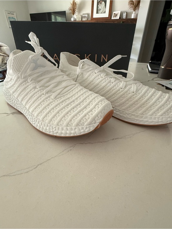 Danskin Shoes - Danskin White Knit Slip-On Sneakers with Gum Soles